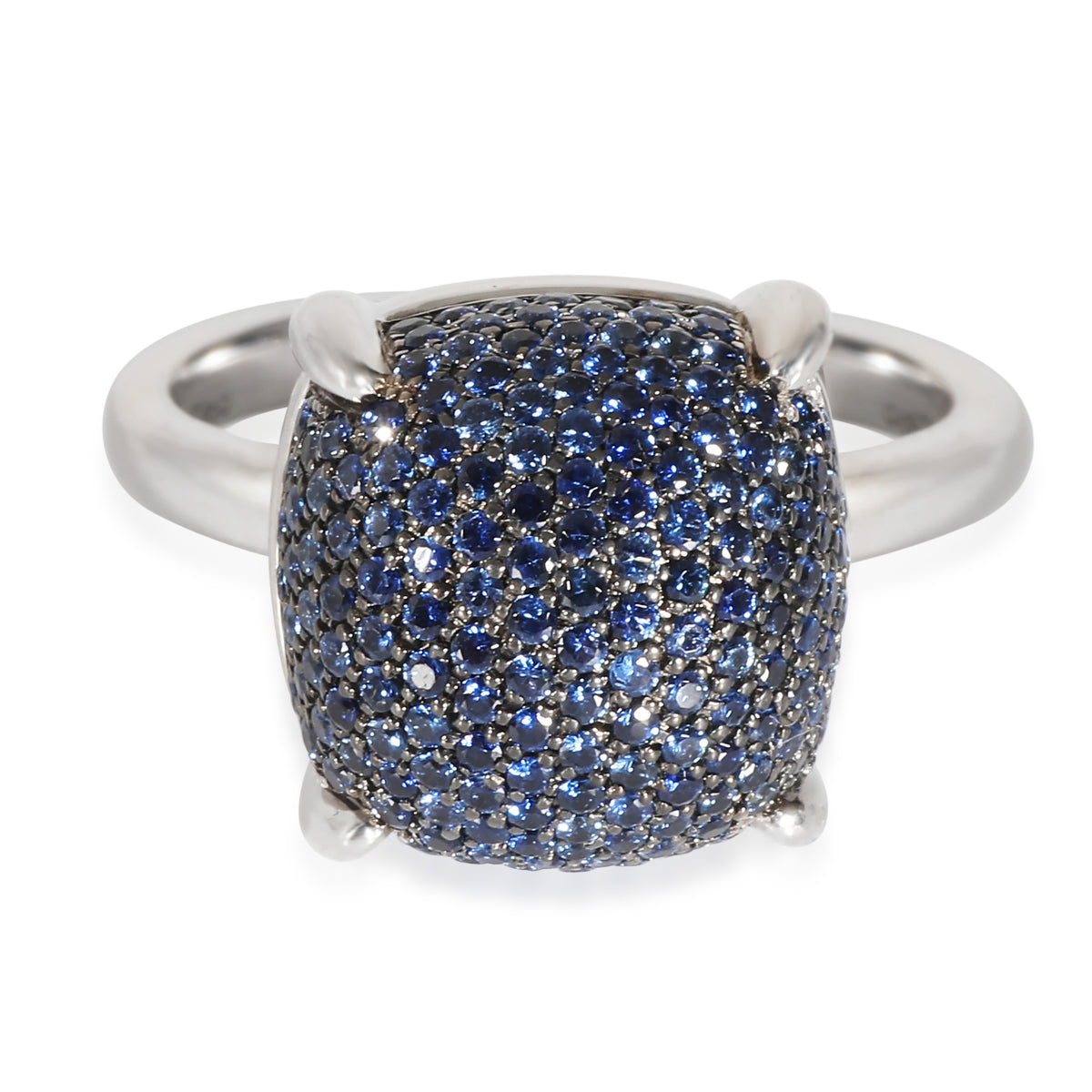 Paloma Picasso Sugar Stack Blue Sapphire Ring in 18k White Gold