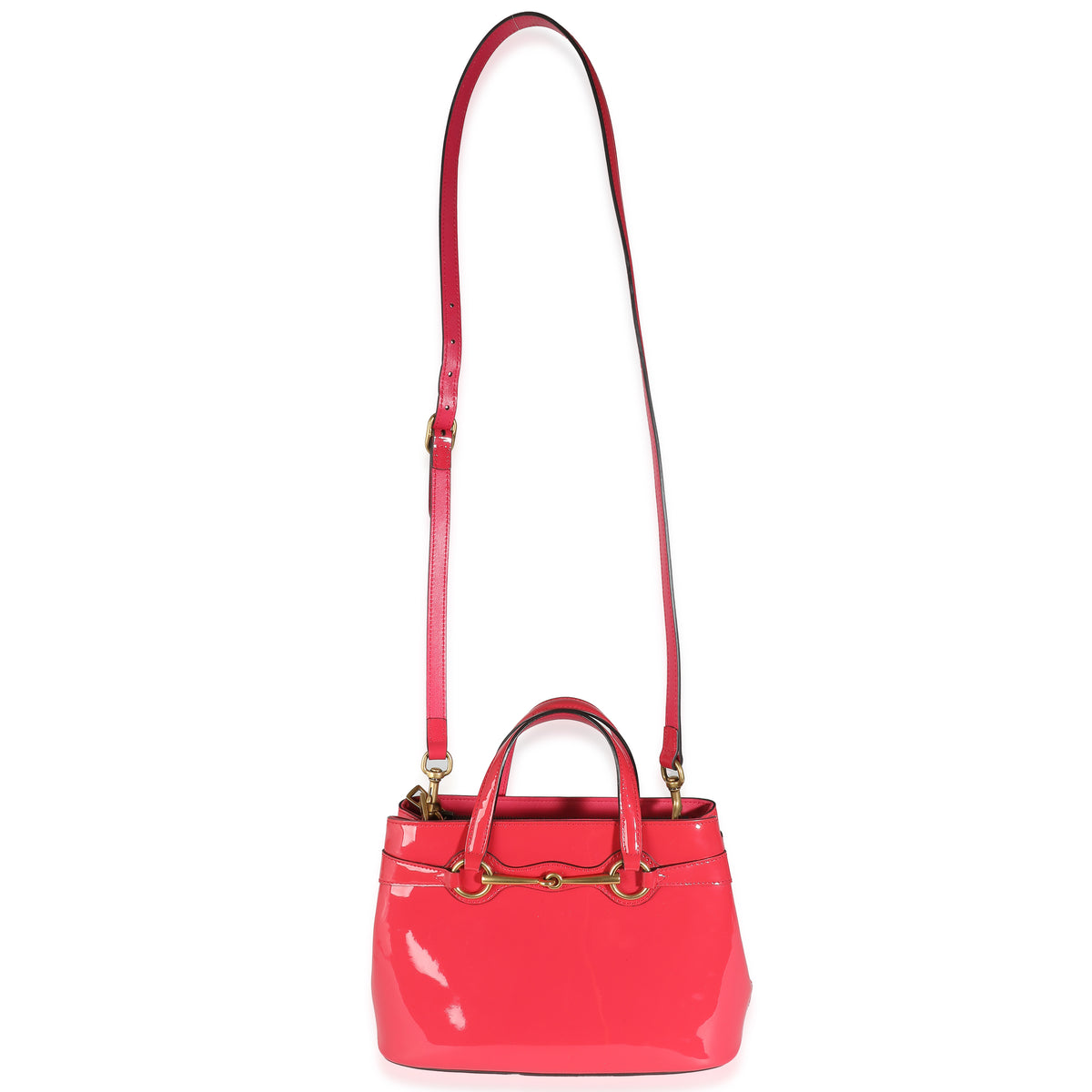 Gucci Pink Patent Bright Bit Tote