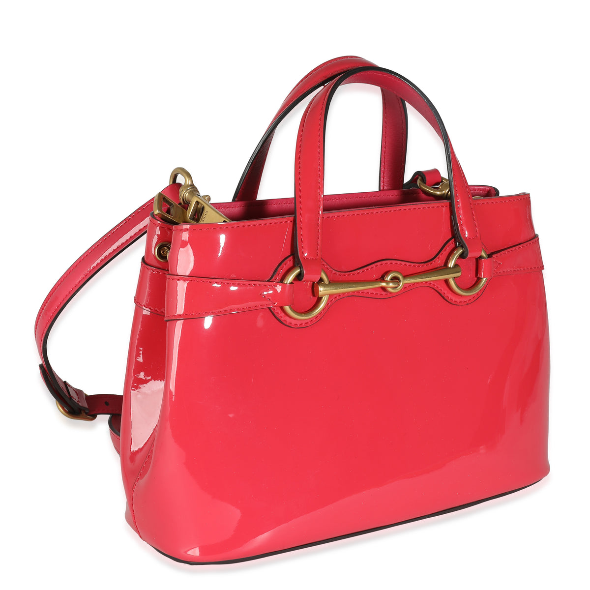 Gucci Pink Patent Bright Bit Tote