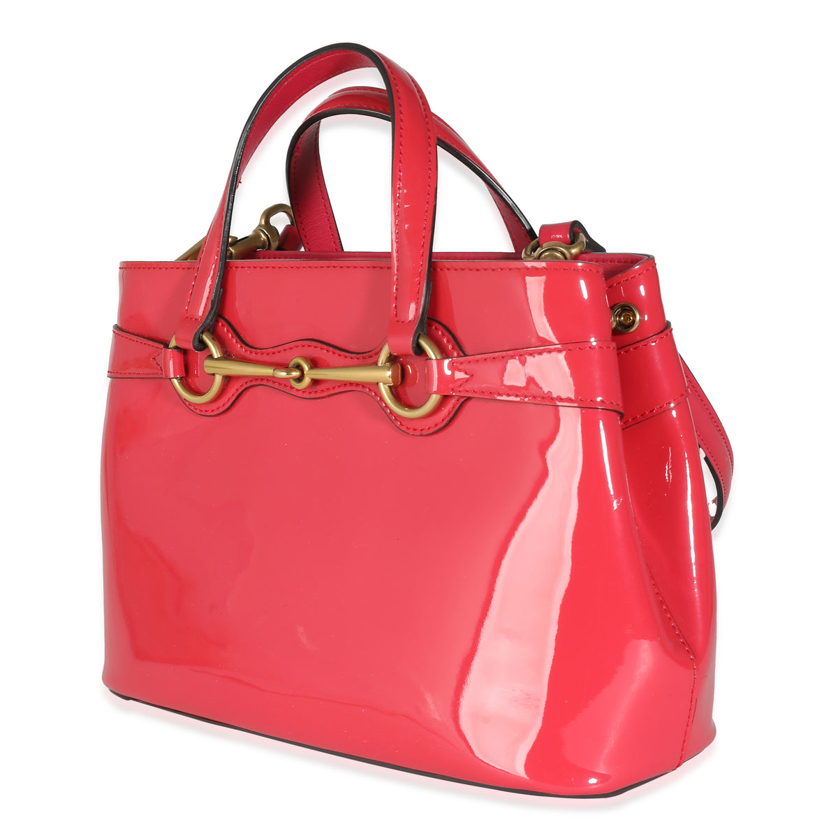 Gucci Pink Patent Bright Bit Tote