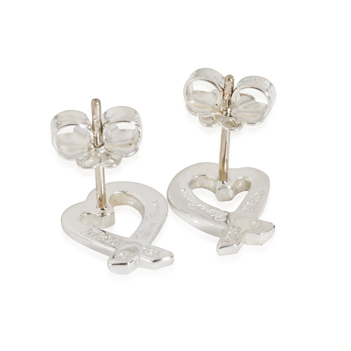 Paloma Picasso Loving Heart Stud Earrings in  Sterling Silver