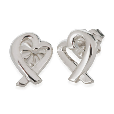 Paloma Picasso Loving Heart Stud Earrings in  Sterling Silver