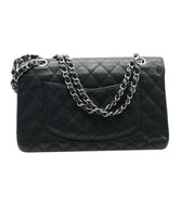 Chanel Black Quilted Caviar Medium Classic Double Flap