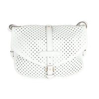 White Perforated Leather Sofia Coppola Flore Saumur