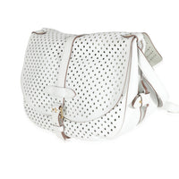 White Perforated Leather Sofia Coppola Flore Saumur