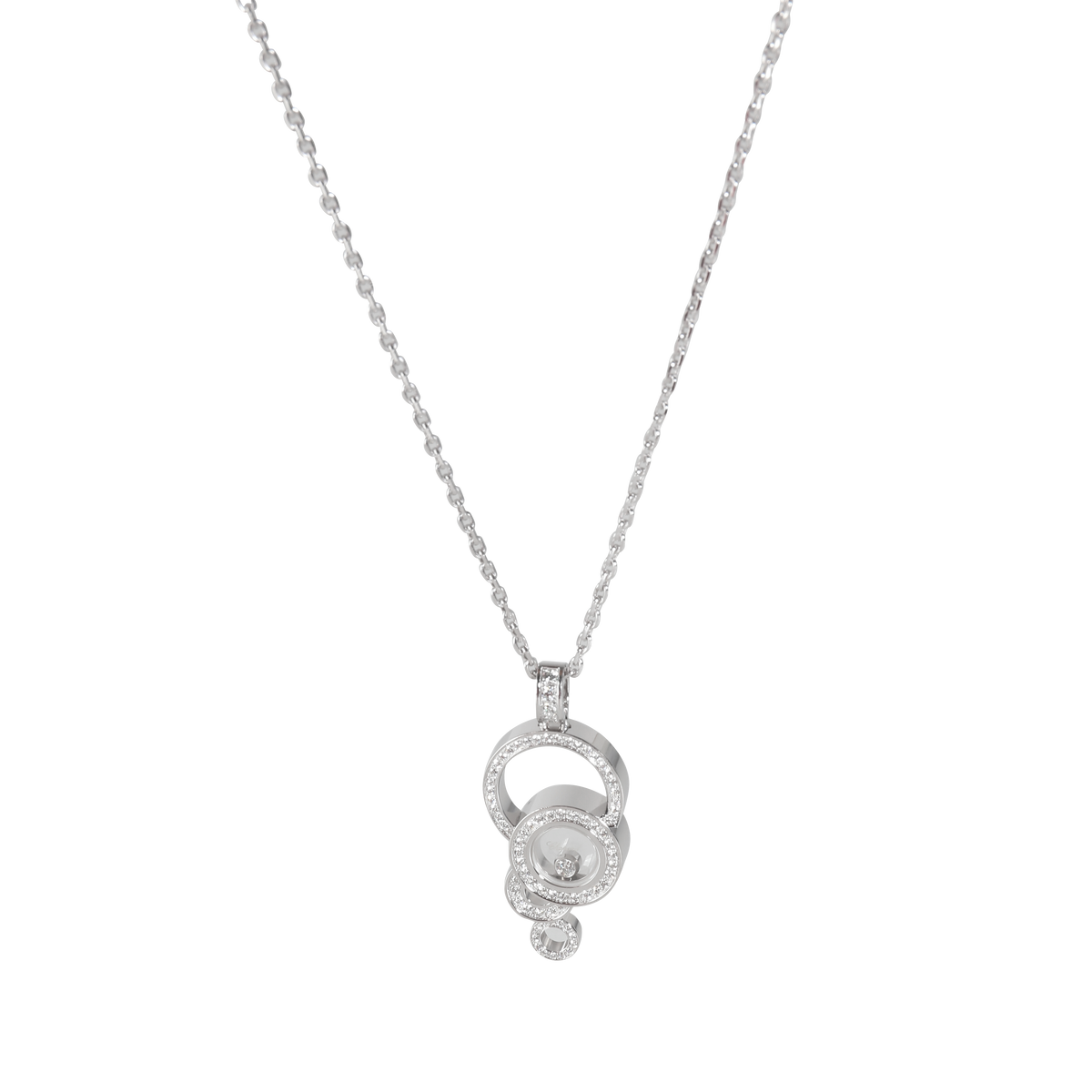 Happy Diamonds Bubble Pendant 18K White Gold