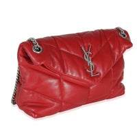 Red Quilted Lambskin Small Loulou Puffer