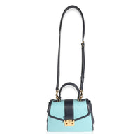 Blue Wonka Grain Calfskin GG Monogram Top Handle Bag