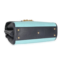 Blue Wonka Grain Calfskin GG Monogram Top Handle Bag