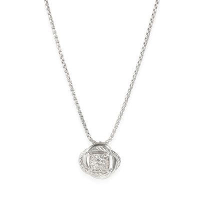 David Yurman Infinity Pendant in Sterling Silver 0.15 CTW