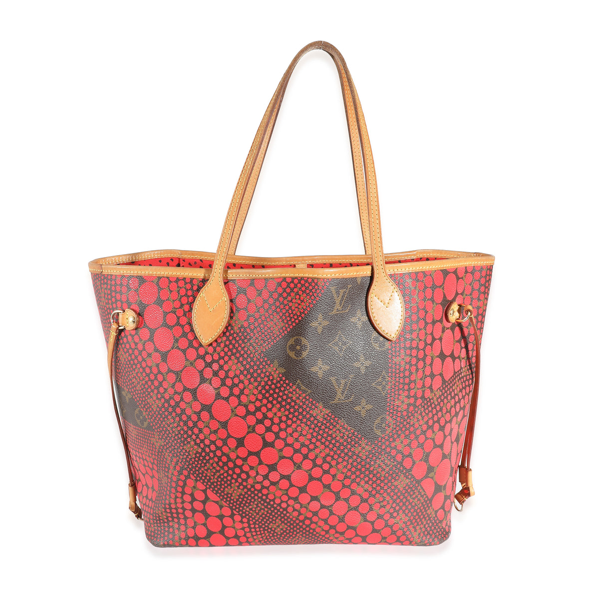 x Yayoi Kusama Monogram Canvas Red Infinity Dots Neverfull MM