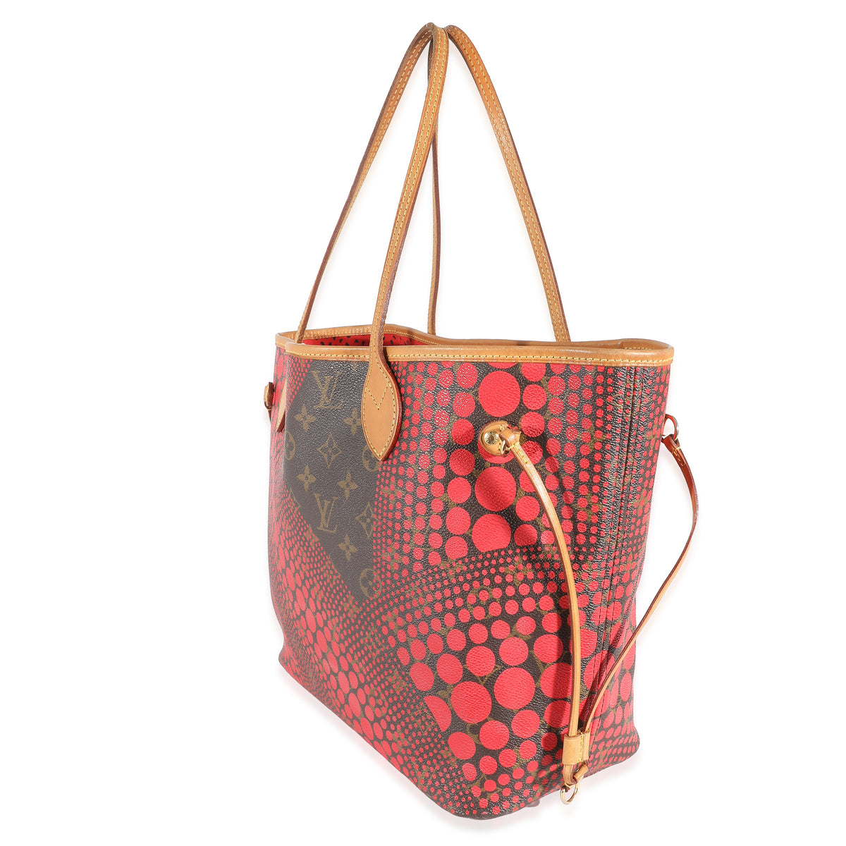 x Yayoi Kusama Monogram Canvas Red Infinity Dots Neverfull MM