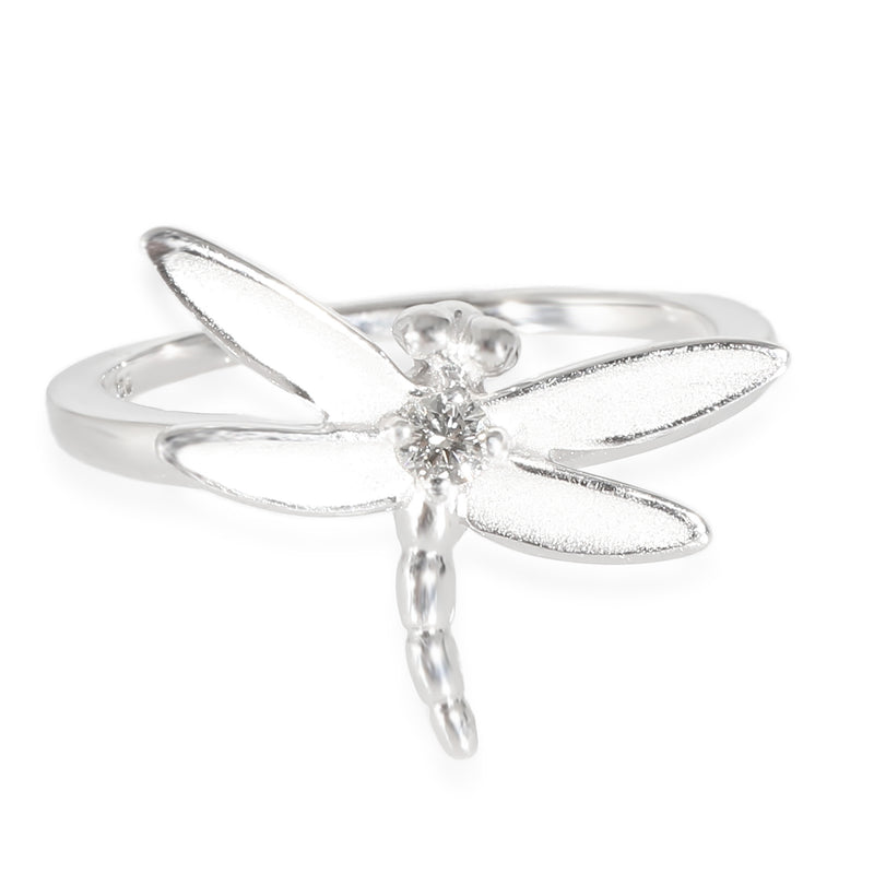 Tiffany & Co. Dragonfly Ring in 18k White Gold 0.08 CTW