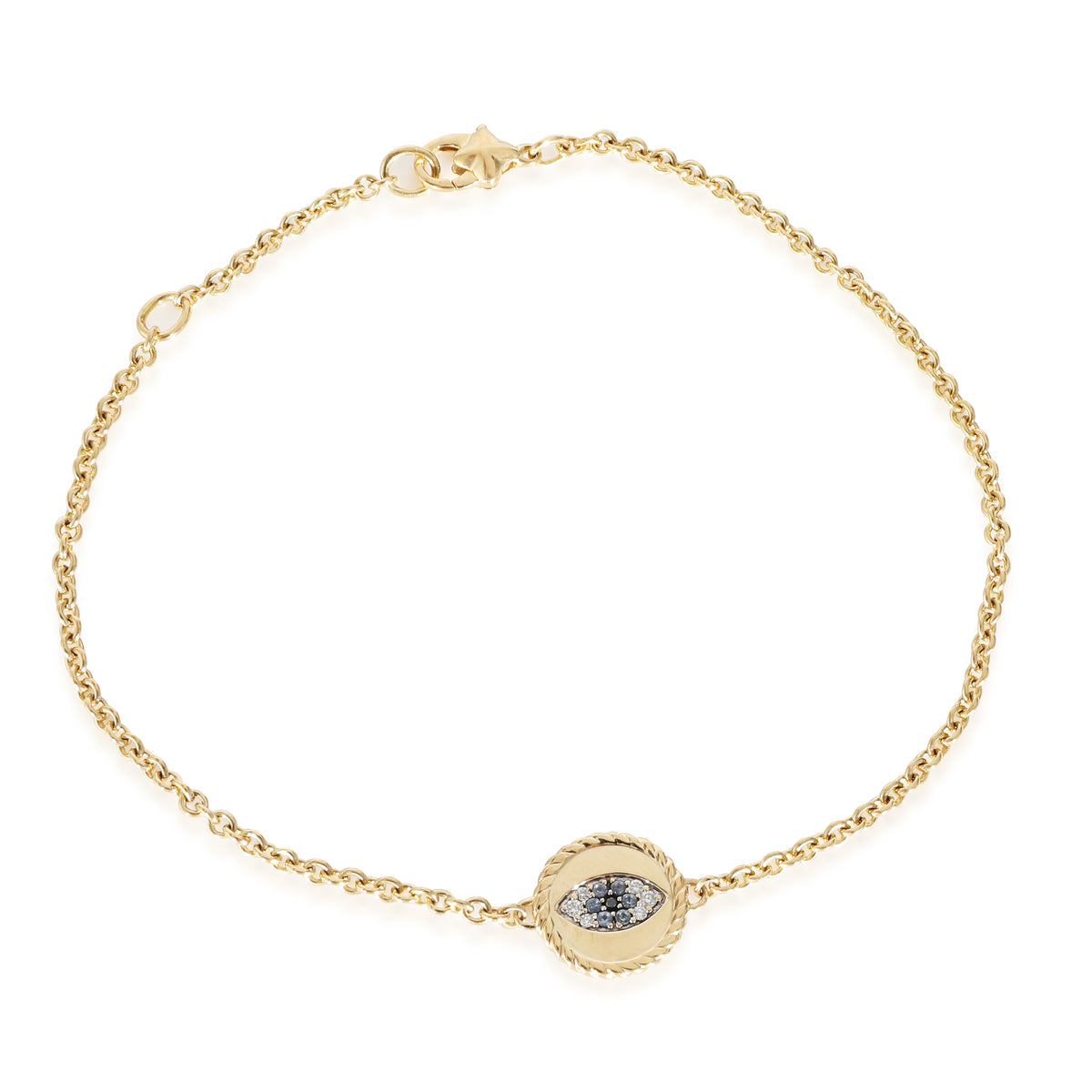 David Yurman Cable Collectibles Evil Eye Bracelet in 18k Yellow Gold