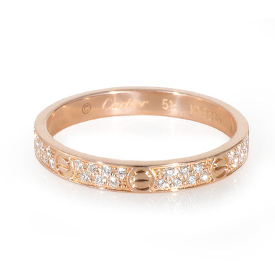 Cartier Love Ring, Small Model  in 18K Rose Gold 0.19 CTW