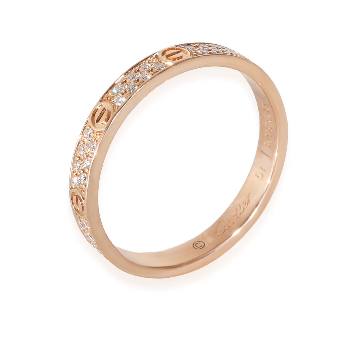 Cartier Love Ring, Small Model  in 18K Rose Gold 0.19 CTW