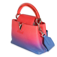Louis Vuitton Blue Red Ombre Taurillon Mini Capucines Handbag sv