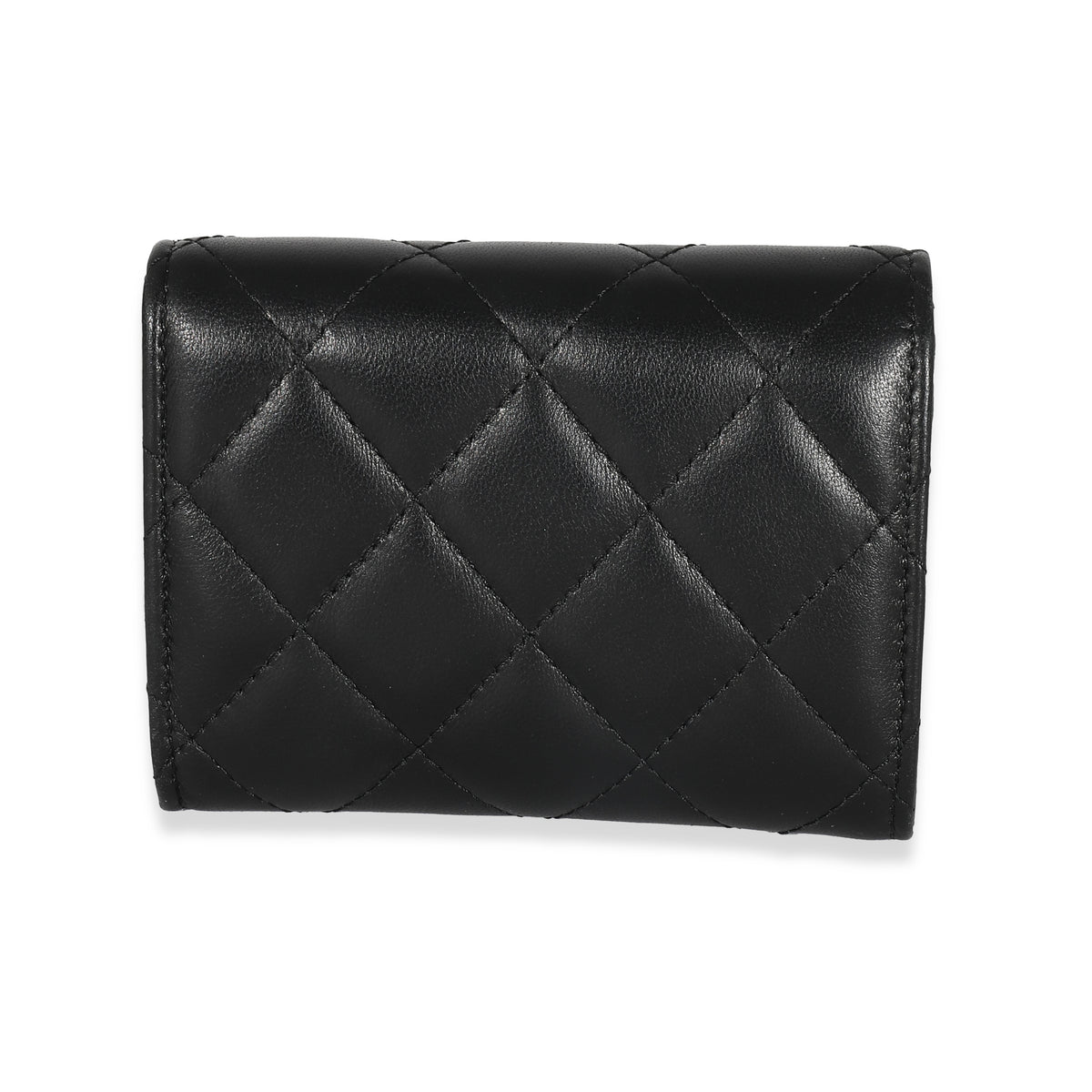 Chanel Black Quilted Lambskin Mini Clutch With Chain