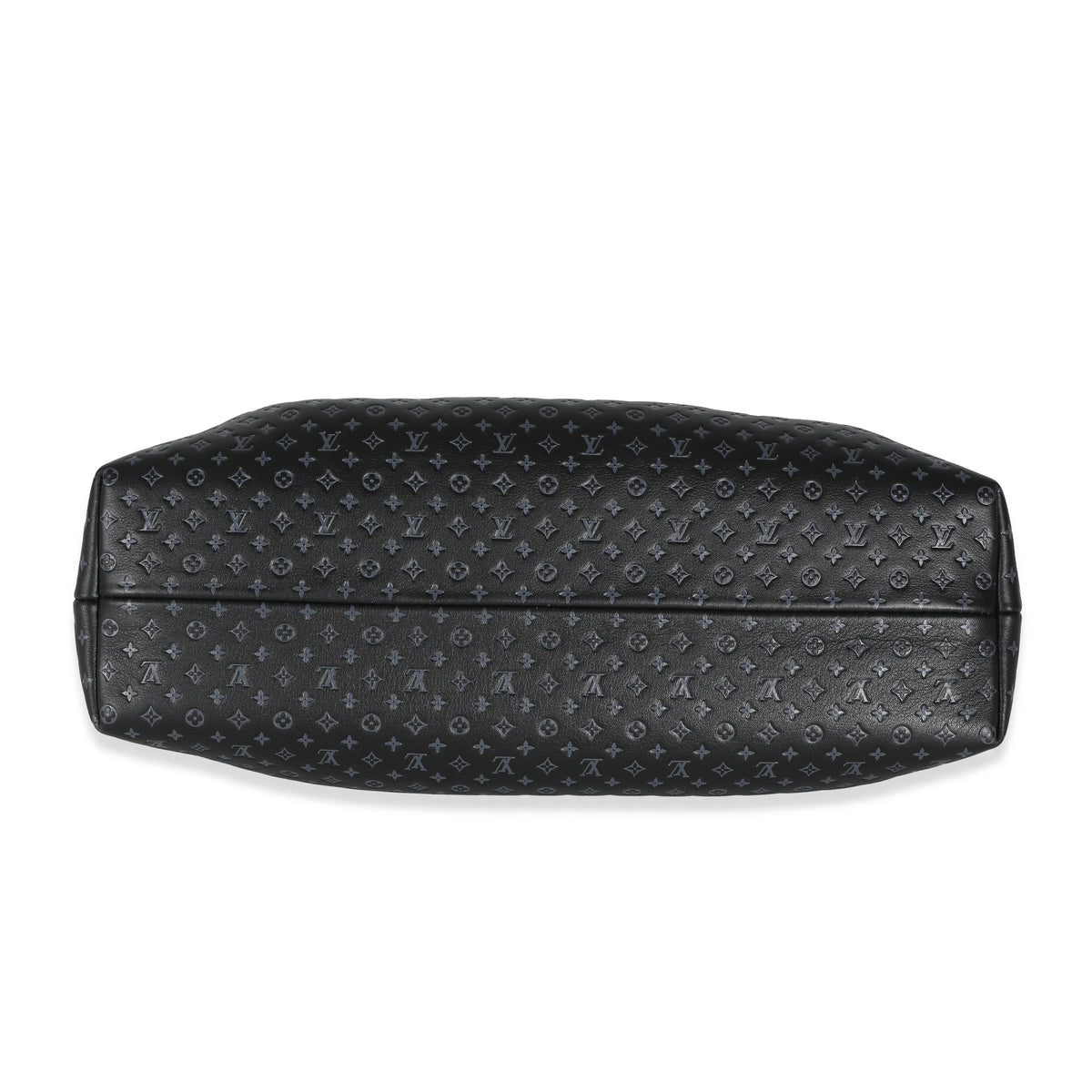 Black Embossed Calfskin Nanogram Clutch