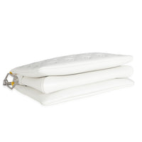 x YK White Monogram Embossed Puffy Lambskin Coussin PM