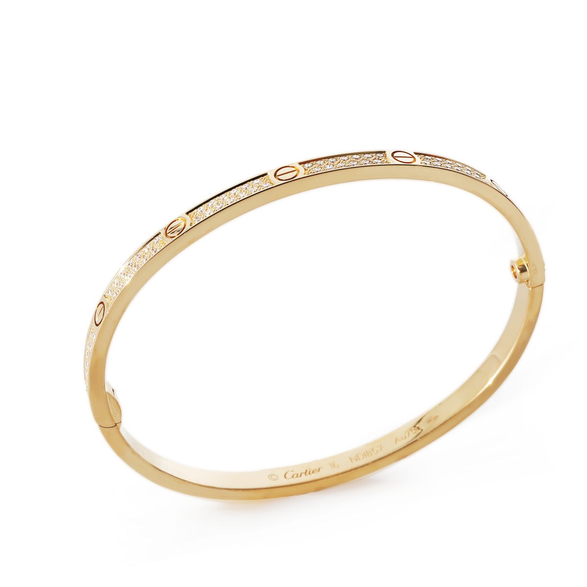 Love Bracelet, Small Model, Paved (Yellow Gold)