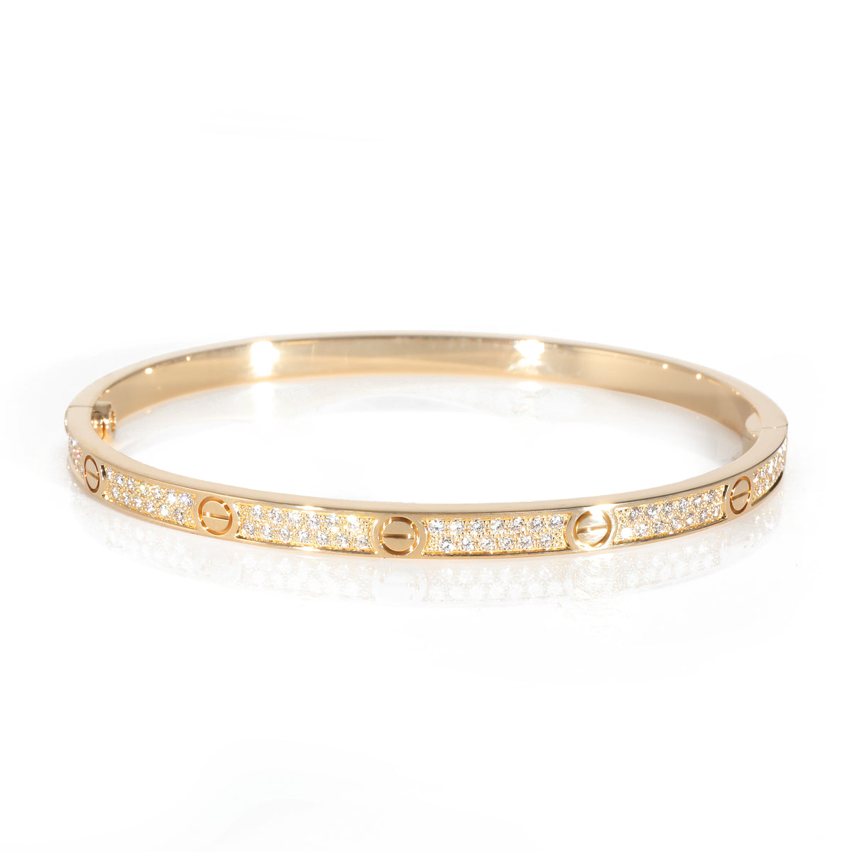 Love Bracelet, Small Model, Paved (Yellow Gold)