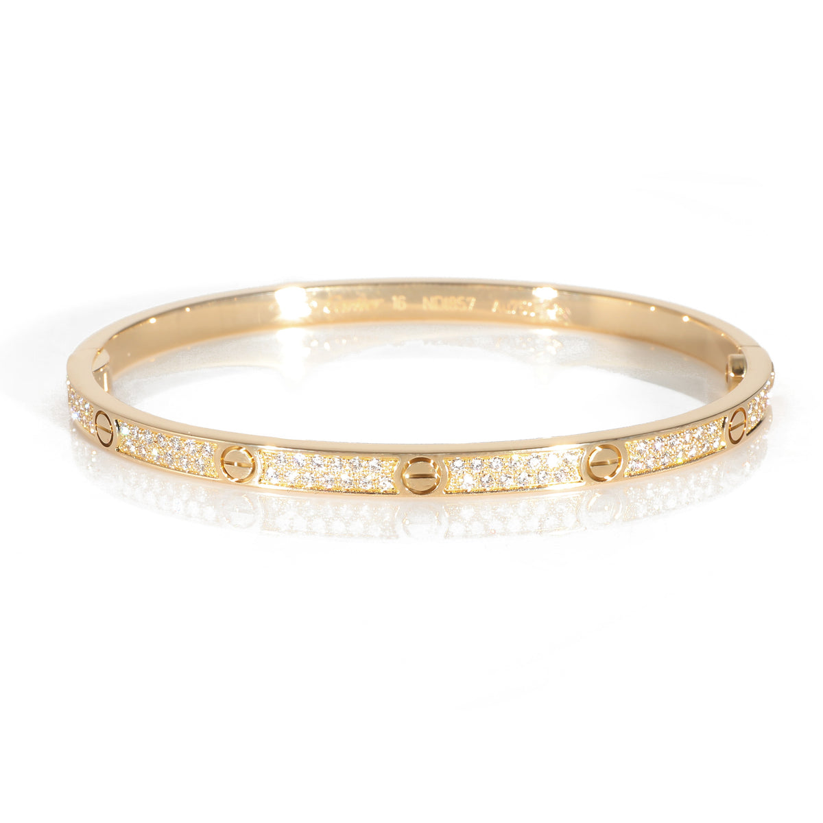 Love Bracelet, Small Model, Paved (Yellow Gold)