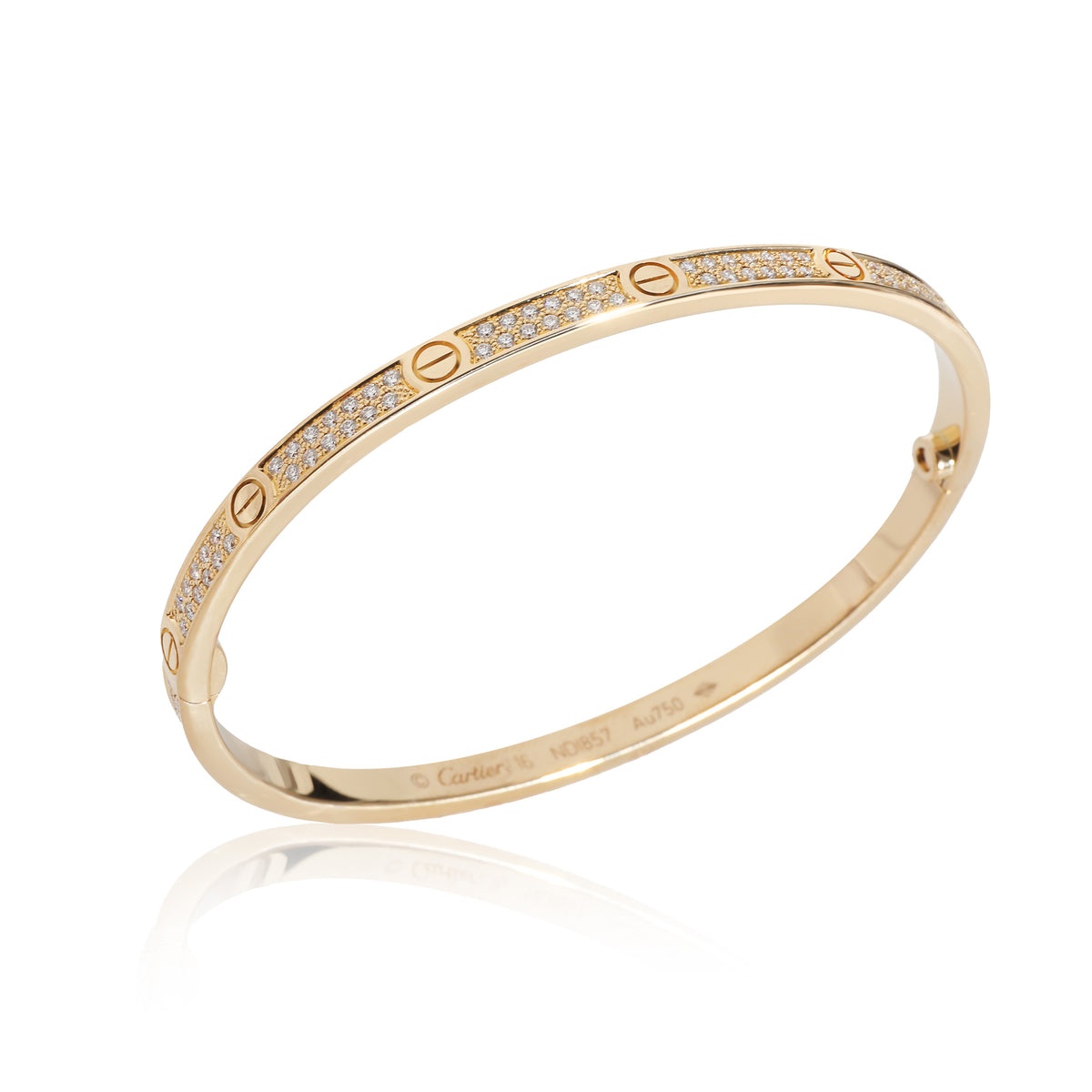 Love Bracelet, Small Model, Paved (Yellow Gold)