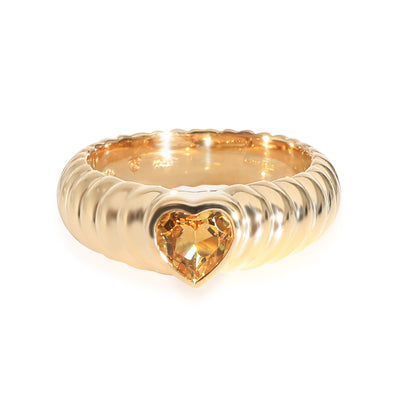 Tiffany & Co. Vintage Heart Shaped Citrine Ring in 18K Yellow Gold