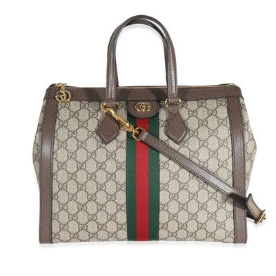 Gucci Beige GG Supreme Ophidia Medium Tote Bag