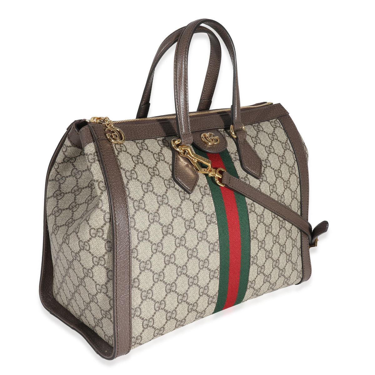 Gucci Beige GG Supreme Ophidia Medium Tote Bag