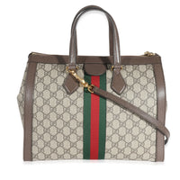 Gucci Beige GG Supreme Ophidia Medium Tote Bag