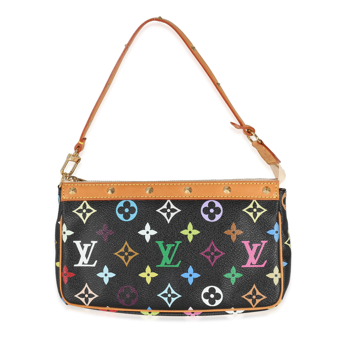 Black Monogram Multicolor Canvas Pochette Accessoires