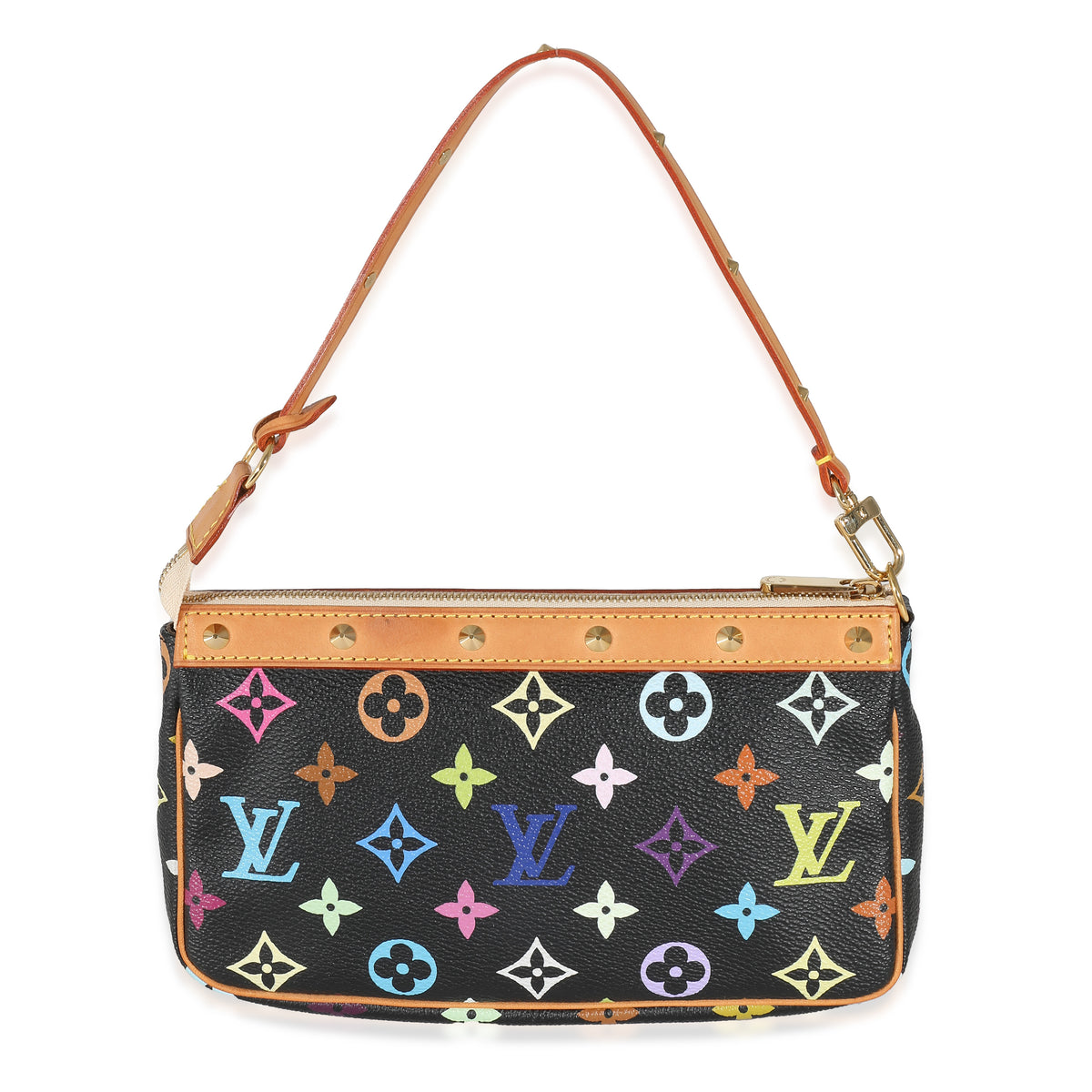 Black Monogram Multicolor Canvas Pochette Accessoires