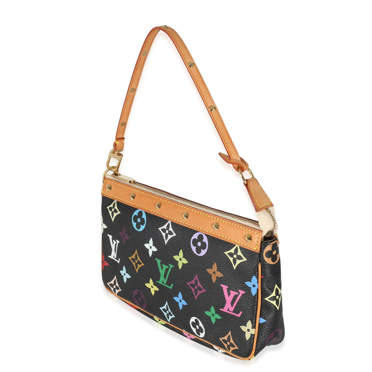 Black Monogram Multicolor Canvas Pochette Accessoires