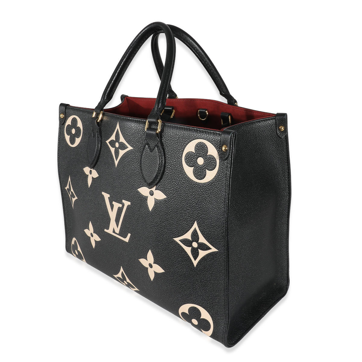 Louis Vuitton Black Beige Empreinte Monogram Giant Onthego MM MyGemma louis-vuitton-black-beige-empreinte-monogram-giant-onthego-mm-mygemma