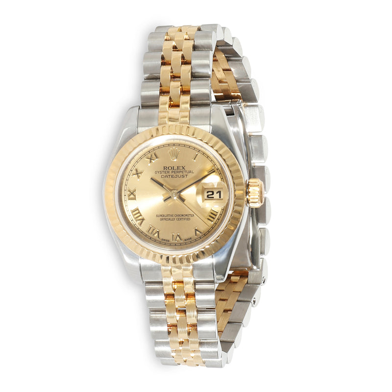 Datejust 179173 Women's Watch in 18kt Stainless Steel/Yellow Gold