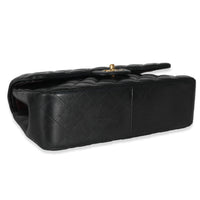 Black Quilted Lambskin Jumbo Double Flap Bag