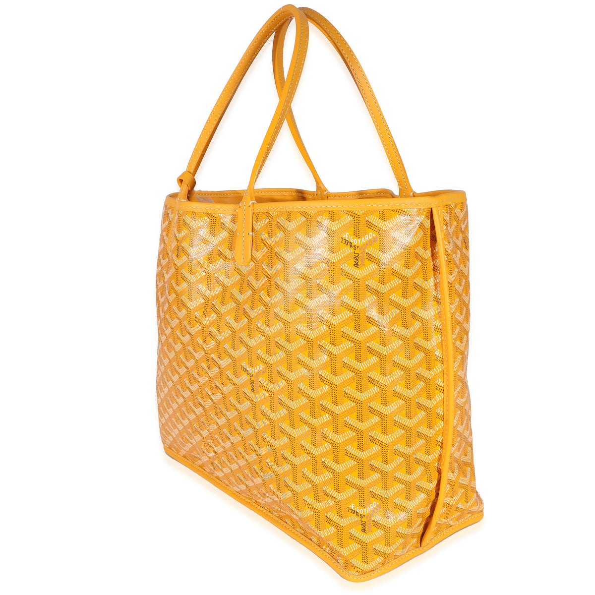 Yellow Goyardine Canvas Reversible Anjou PM