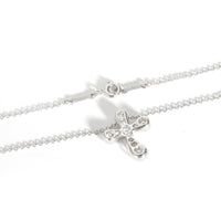 Elsa Peretti Cross Pendant in  Platinum 0.25 CTW