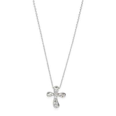 Elsa Peretti Cross Pendant in  Platinum 0.25 CTW