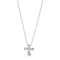 Elsa Peretti Cross Pendant in  Platinum 0.25 CTW