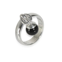 Vintage Onyx Charm Ring in  Sterling Silver