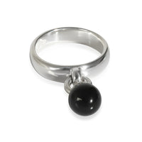 Vintage Onyx Charm Ring in  Sterling Silver