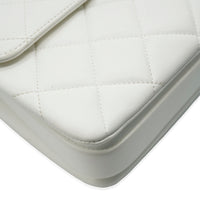 White Quilted Lambskin Small CC Trendy Flap Bag