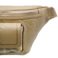 Taupe Piuma Calfskin Jumbo GG Embossed Pocket Belt Bag