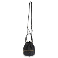 Black Saffiano Nylon Mini Duet Bucket Bag