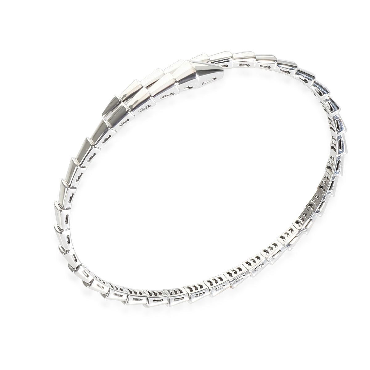 BVLGARI Serpenti Viper Bangle in 18K White Gold