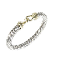 Cable Buckle Bracelet in 14k Yellow Gold/Sterling Silver