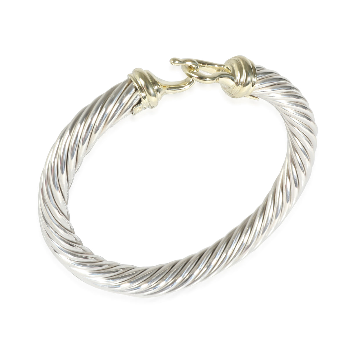 Cable Buckle Bracelet in 14k Yellow Gold/Sterling Silver